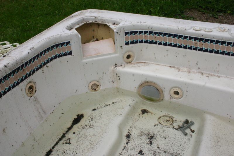 Cleaned Hot Tub Shell